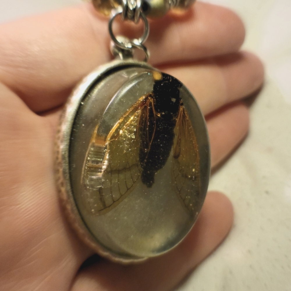 Brood x cicada necklace